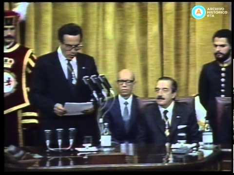 [Alfonsín en España: El presidente argentino en el Senado]